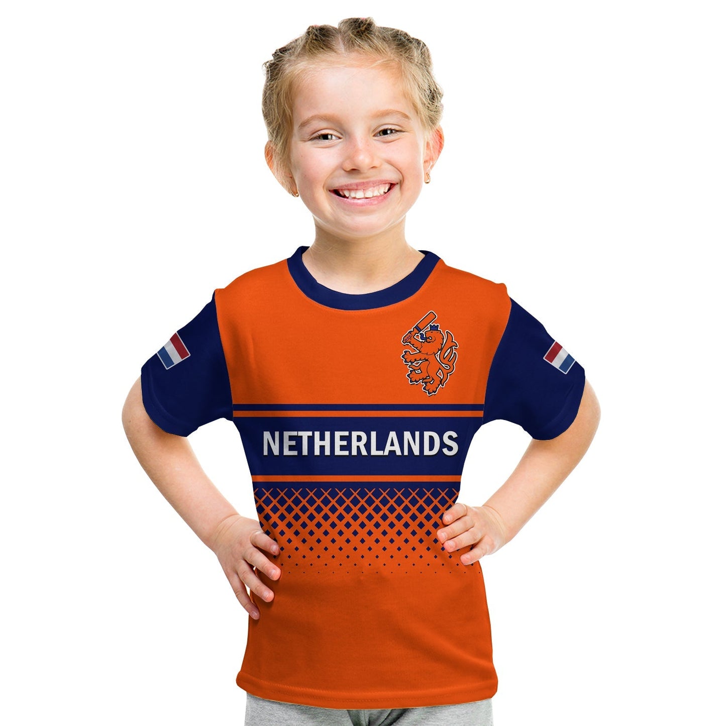 Netherlands Cricket T Shirt ODI Simple Orange Style