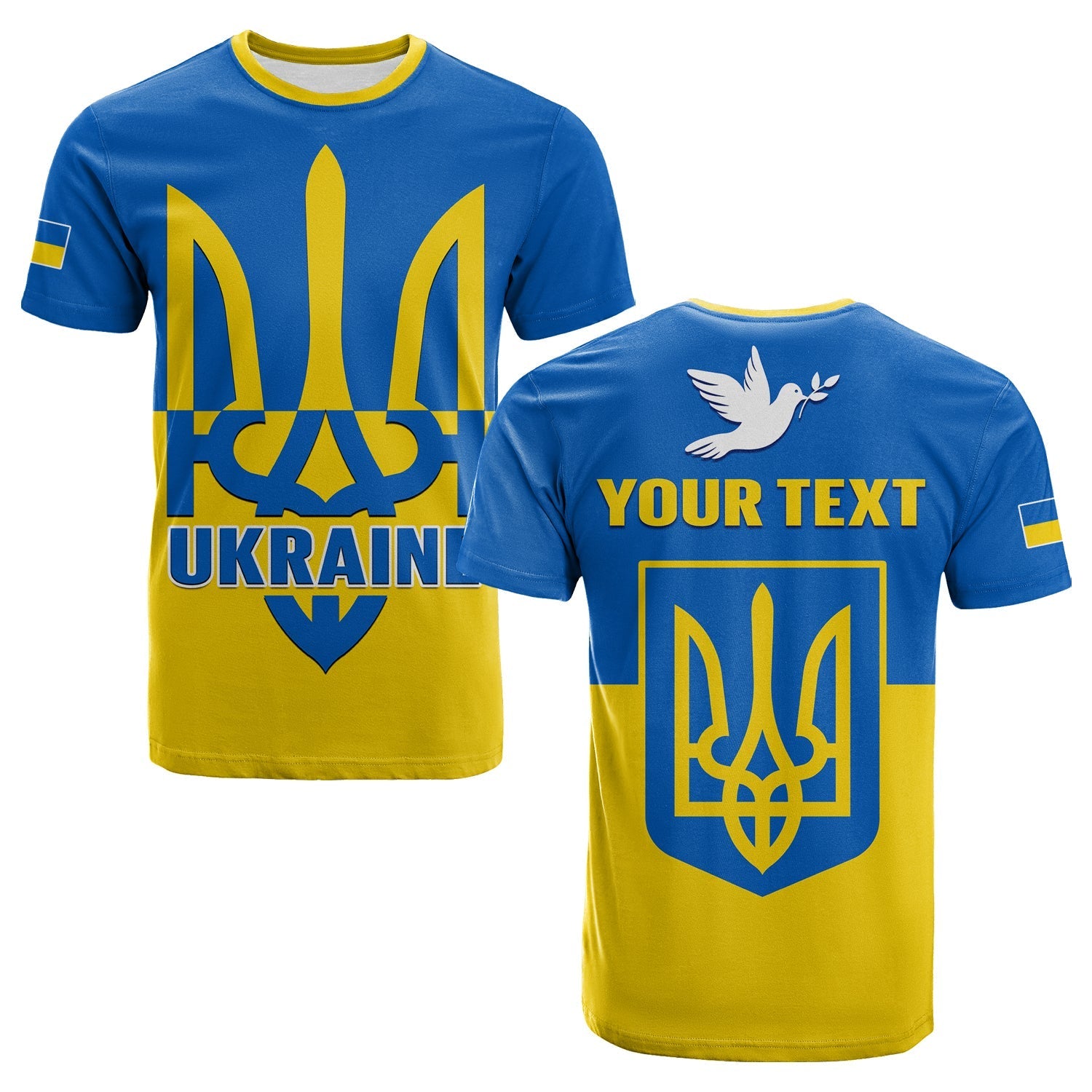 Custom Ukraine T Shirt Stand With Ukrainian Simple Style