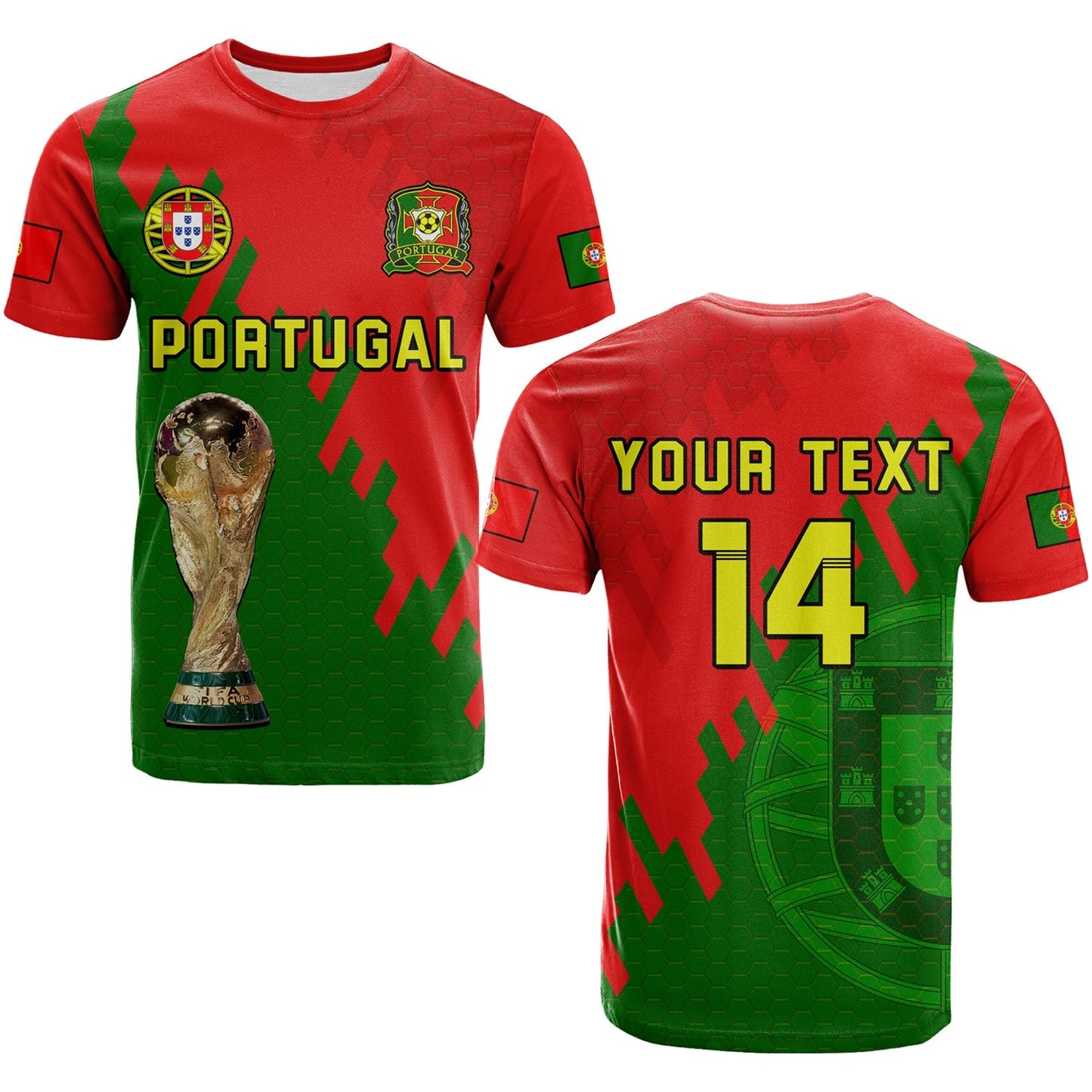 Custom Portugal Football T Shirt Champions WC 2022