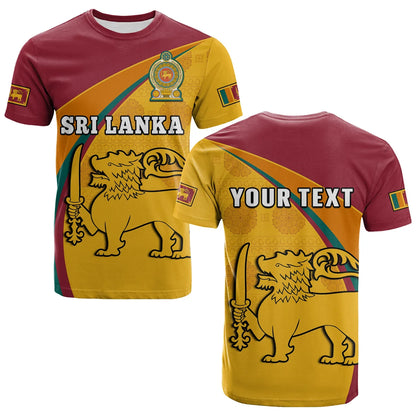 Custom Sri Lanka T Shirt Sri Lankan Pattern Happy 75 Years Of Independence