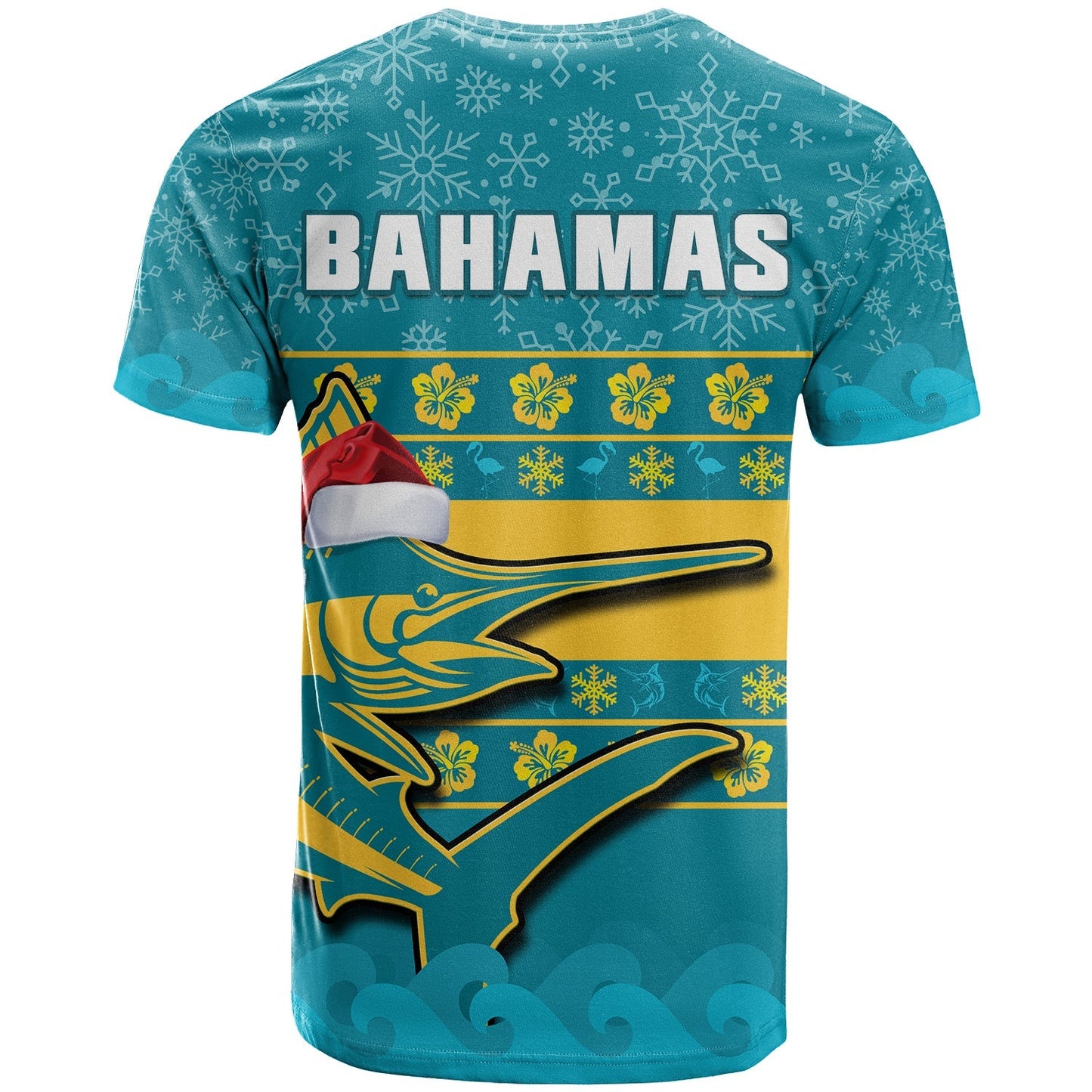 Bahamas T Shirt Bahamian Blue Marlin Merry Chirstmas