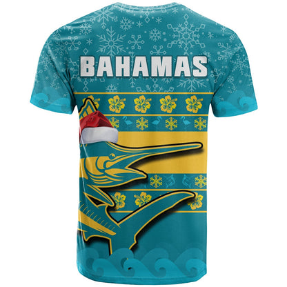 Bahamas T Shirt Bahamian Blue Marlin Merry Chirstmas