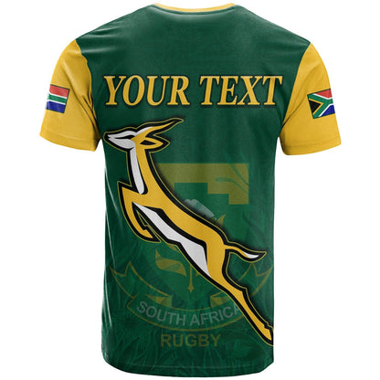 Custom South Africa Rugby T Shirt Springboks Champion Bokke African Pattern Go Bokke