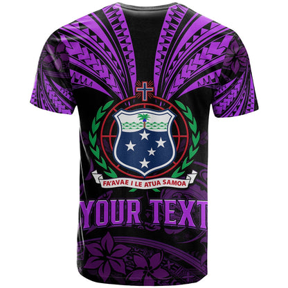 Samoa Tatau T Shirt Purple Polynesian Ula Nifo Shirt