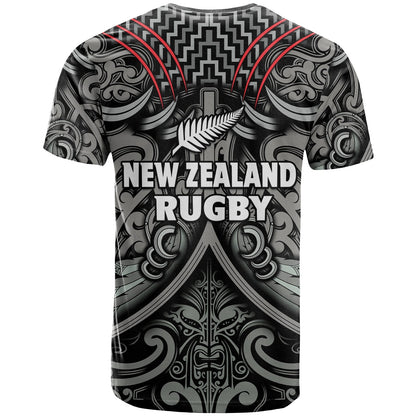 New Zealand Silver Fern Rugby T Shirt All Black Nz Maori Pattern