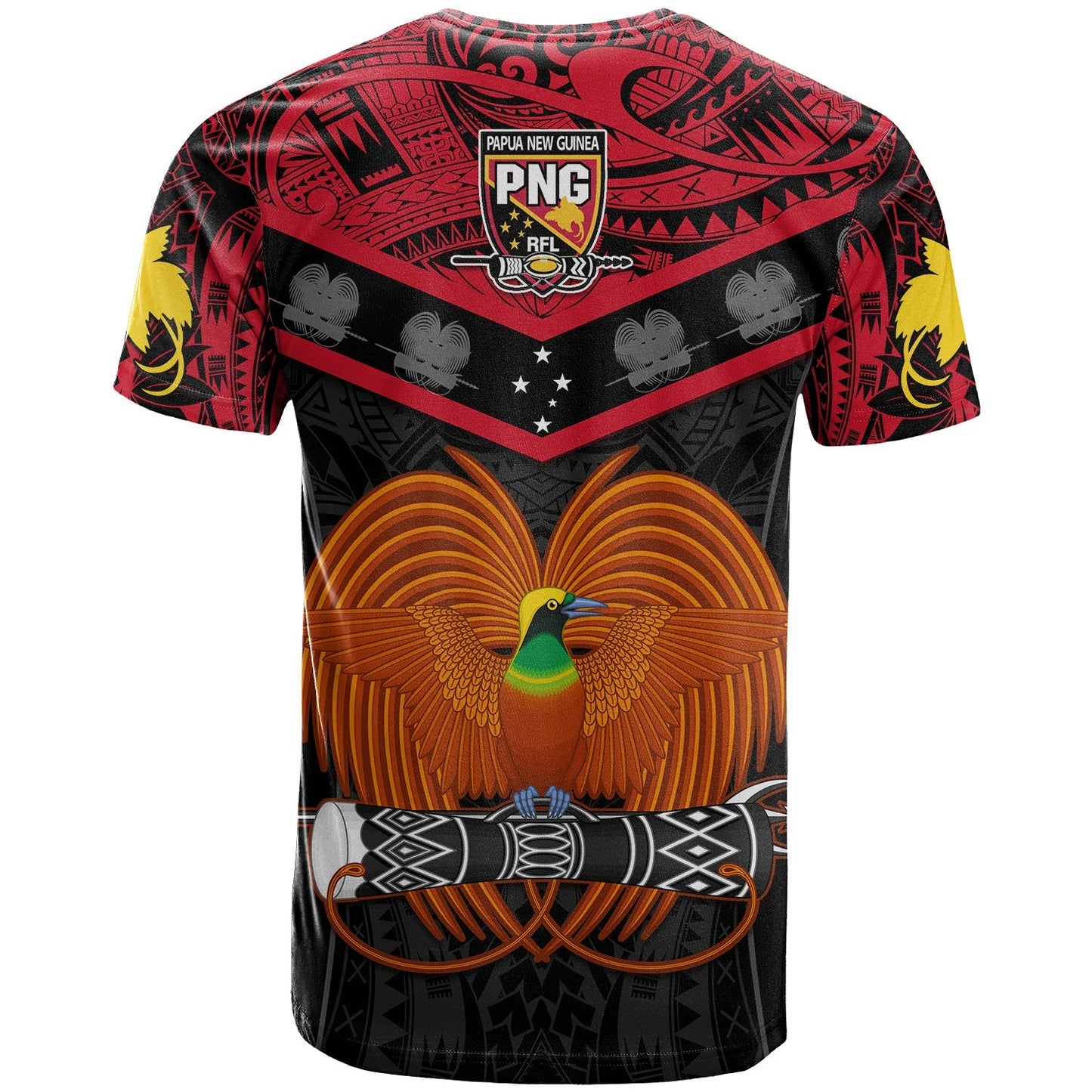 Papua New Guinea Rugby T Shirt Png Kumuls Bird Of Paradise Black