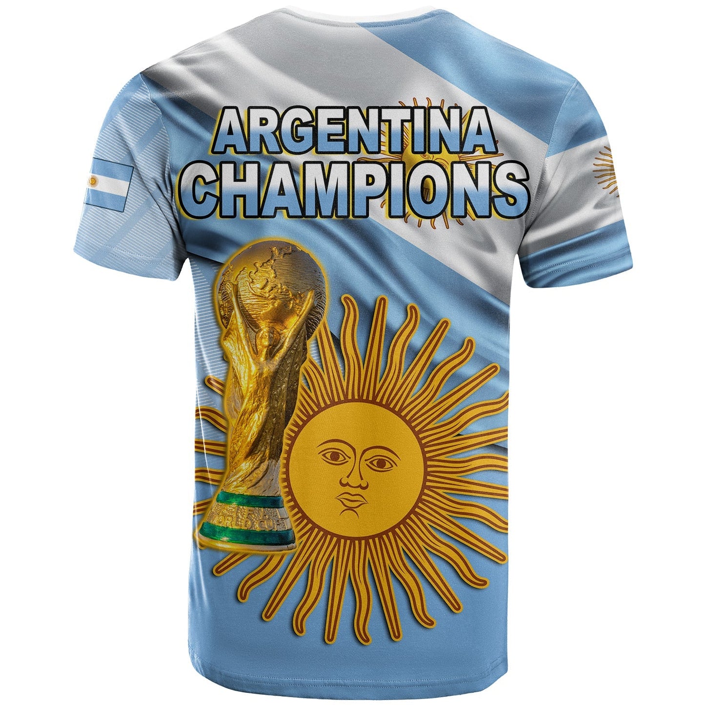 Argentina Football T Shirt Vamos La Albiceleste Champions World Cup Vibe Flag