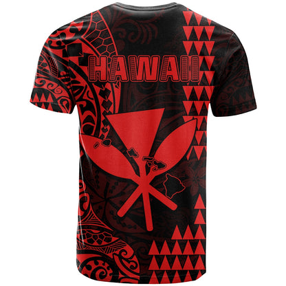 Hawaii Day Kakau T Shirt Proud To Be Hawaiian Red King Kamehameha And Kanaka Maoli