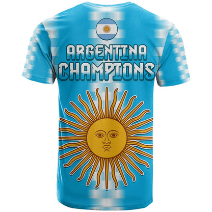 Argentina Football Champions T Shirt La Albiceleste GOAT
