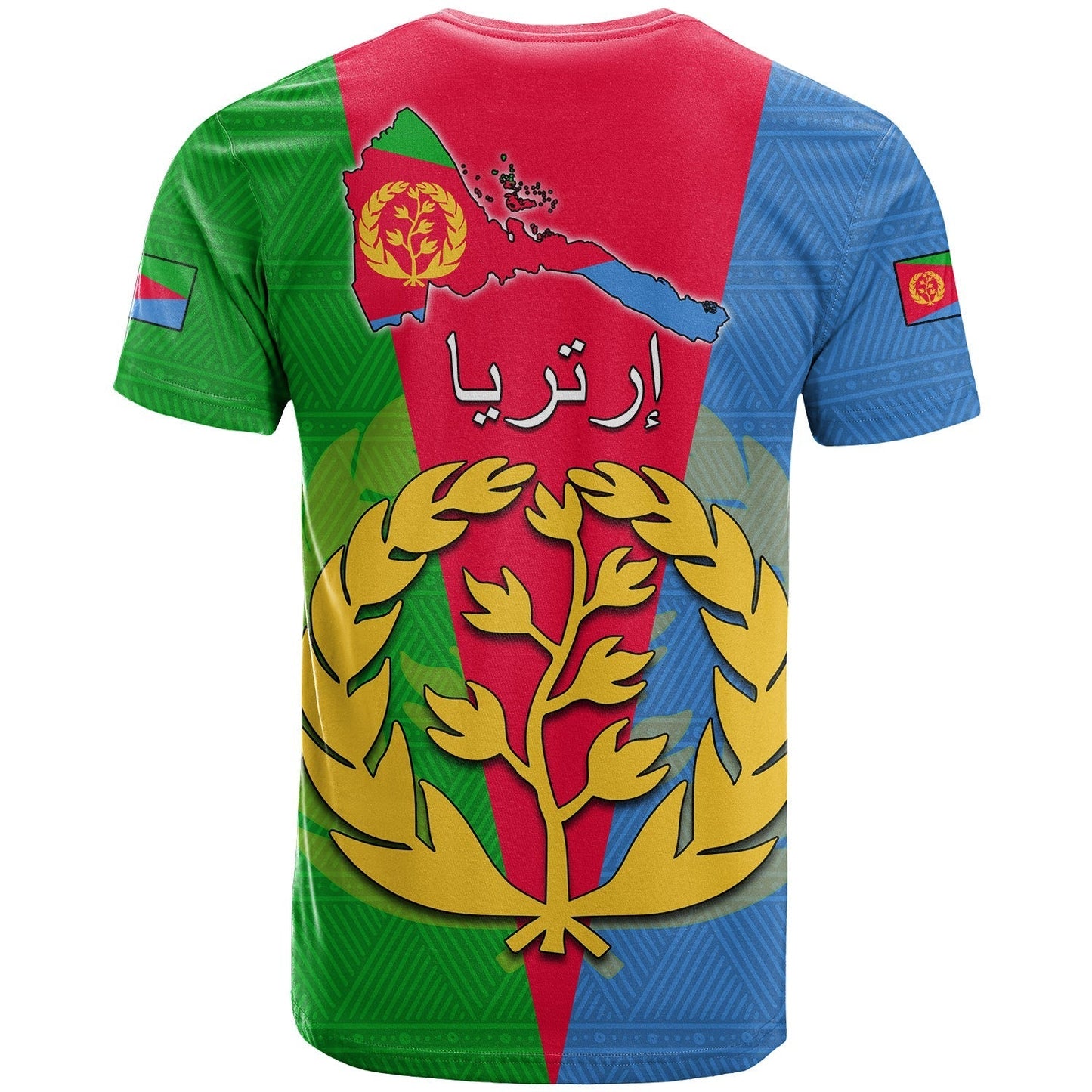 Eritrea T Shirt Eritrean Map Mix African Pattern Simple Style