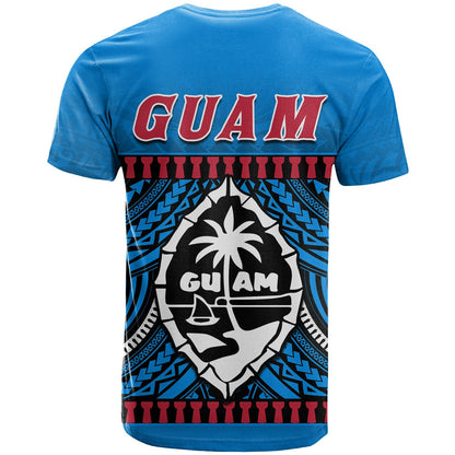 Guam Chamorro T Shirt Latte Stone Blue Polynesian Haligi