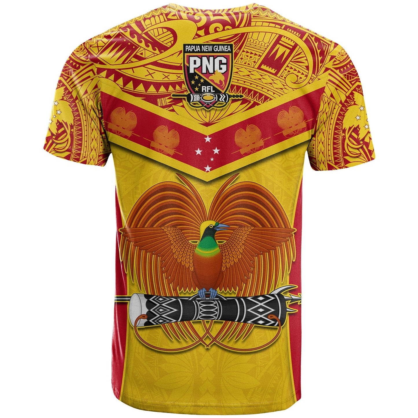 Papua New Guinea Rugby T Shirt Png Kumuls Bird Of Paradise Yellow