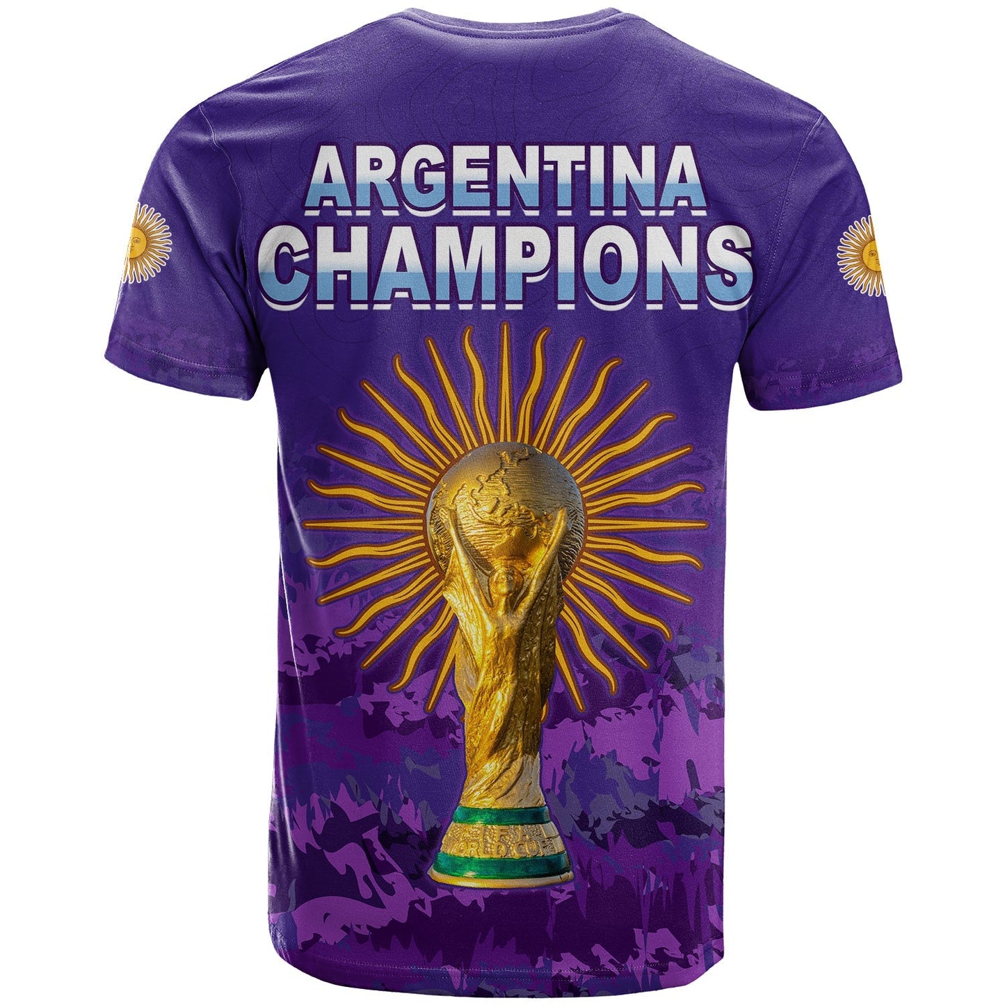 Argentina Football T Shirt Go Champions La Albiceleste