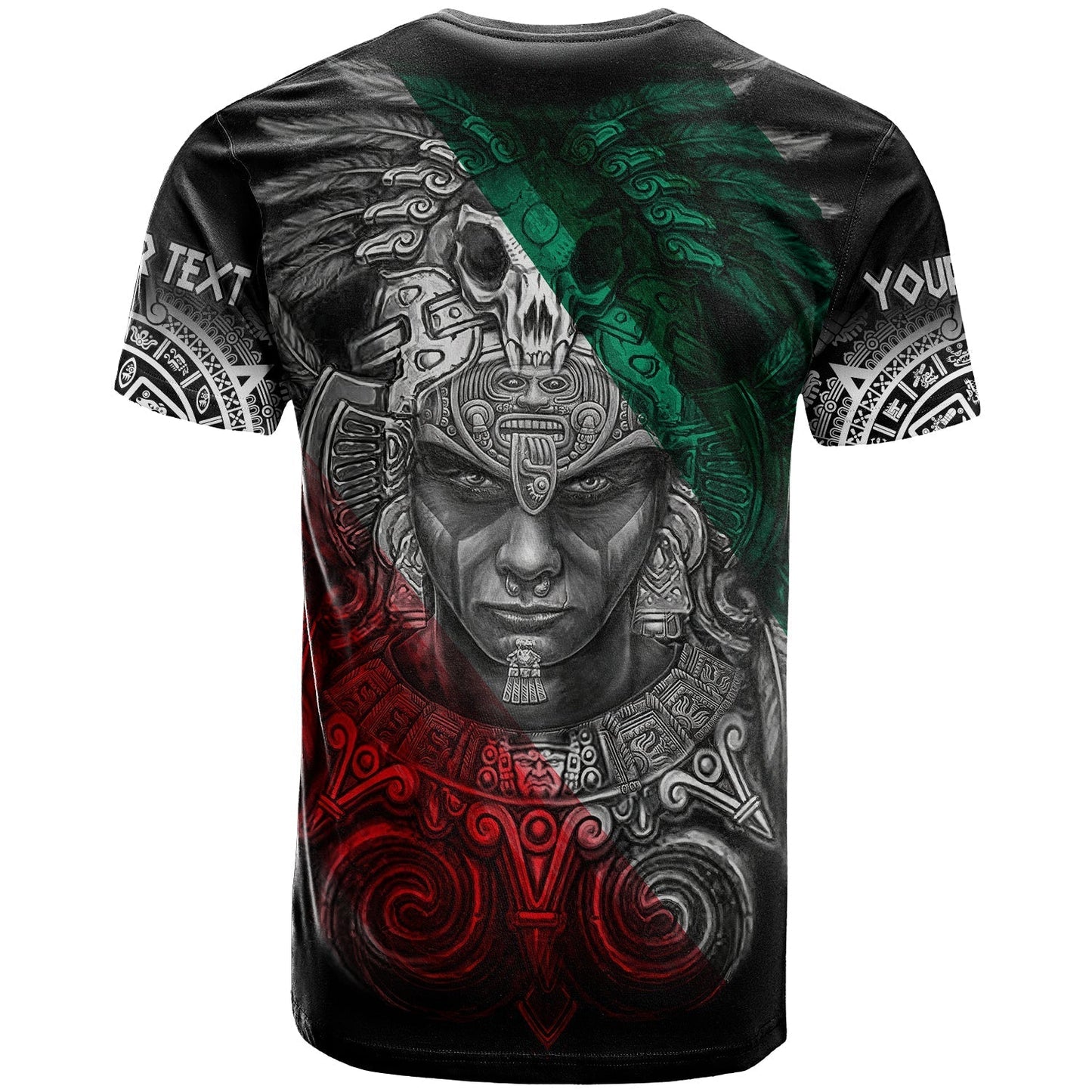 Custom Mexico T Shirt Warrior Eagle Aztec