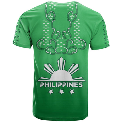 Philippines T Shirt Sun Filipino Green Barong
