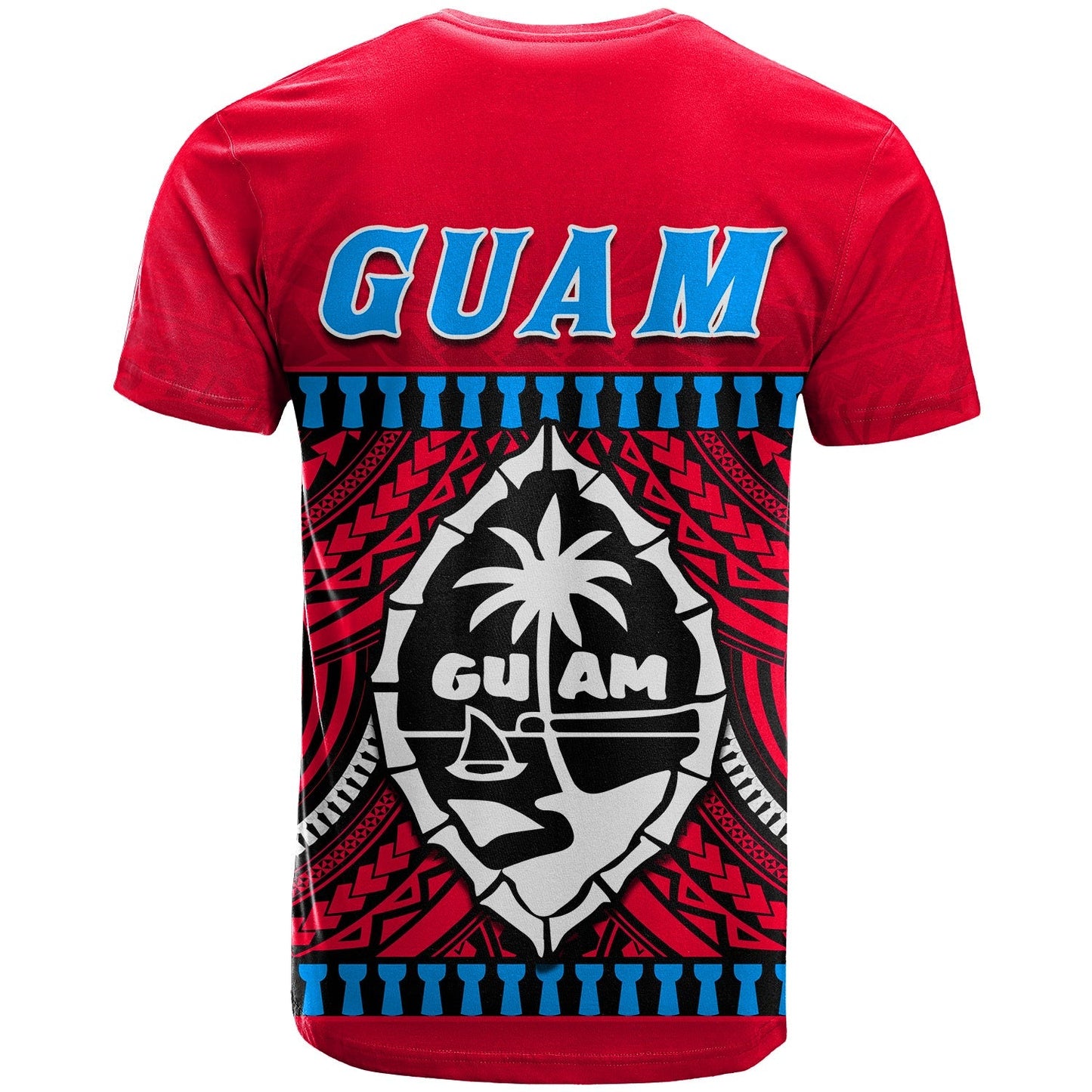 Guam Chamorro T Shirt Latte Stone Red Polynesian Haligi