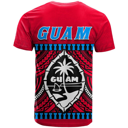 Guam Chamorro T Shirt Latte Stone Red Polynesian Haligi