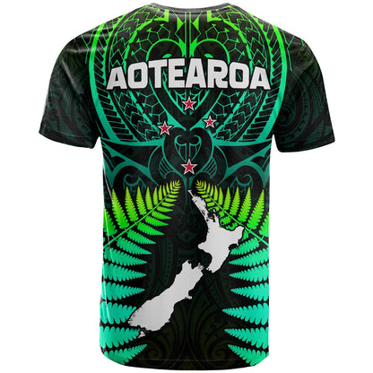Aotearoa Fern T Shirt New Zealand Hei Tiki Green Style