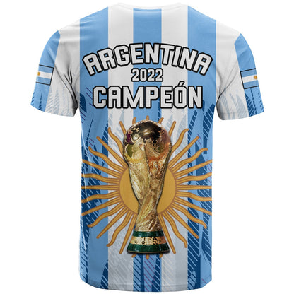Argentina Football T Shirt La Albiceleste Campeon Proud White 2022