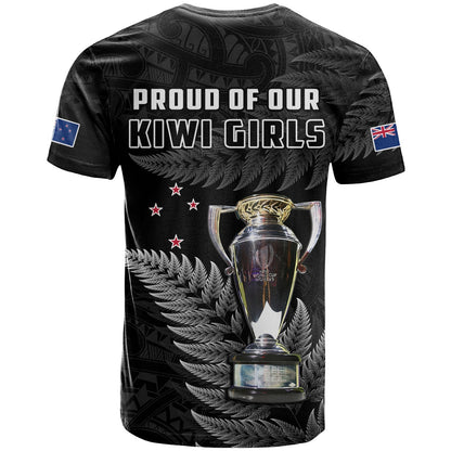 New Zealand 2022 Rugby T Shirt Black Fern Proud Champions Rwc
