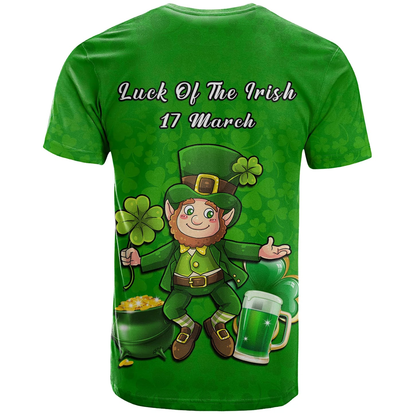 Ireland T Shirt Saint Patricks Day Happy Leprechaun And Shamrock