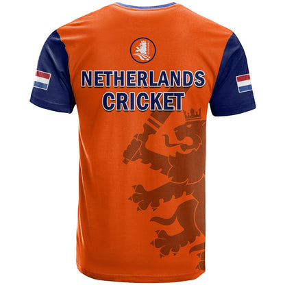 Netherlands Cricket T Shirt ODI Simple Orange Style