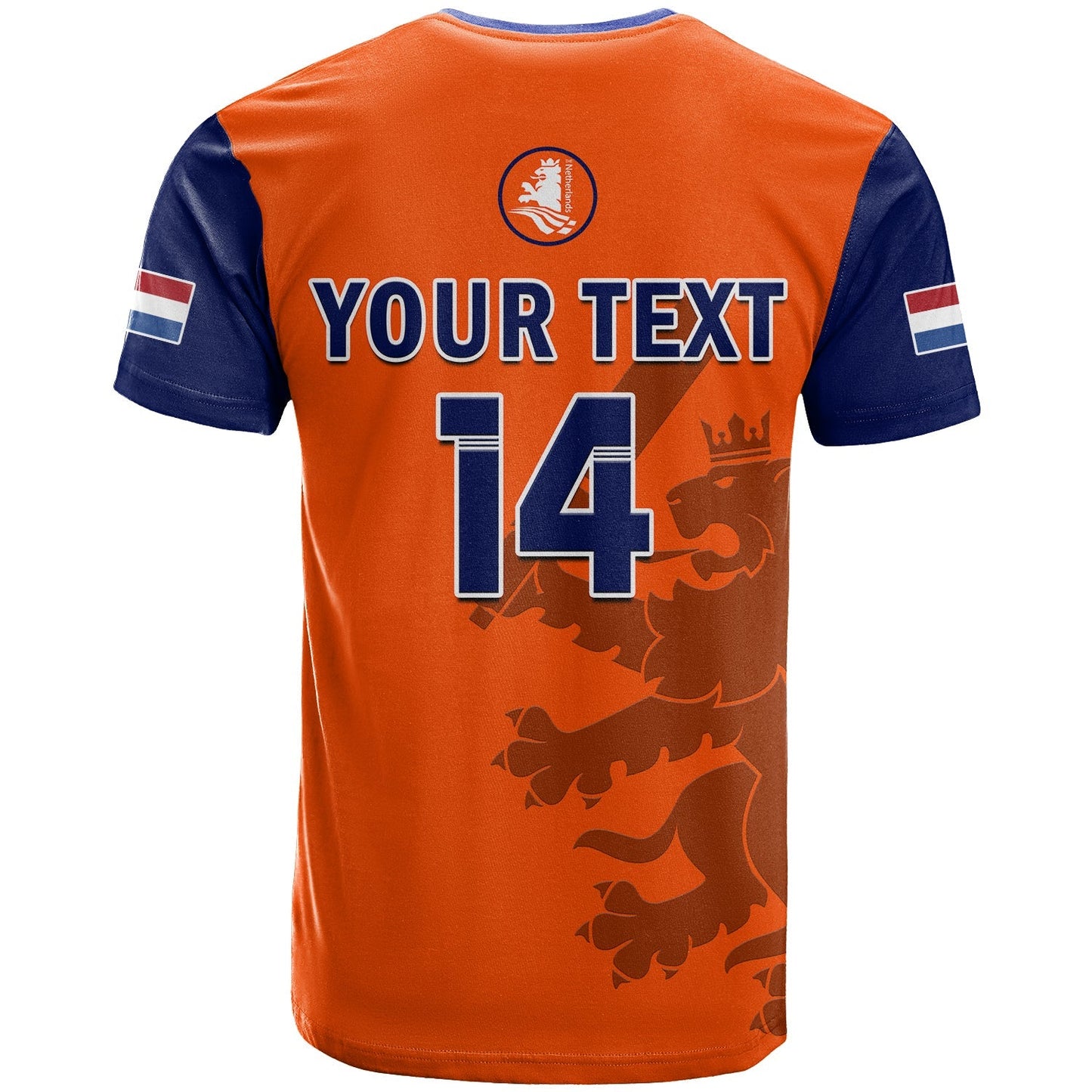 Custom Netherlands Cricket T Shirt ODI Simple Orange Style