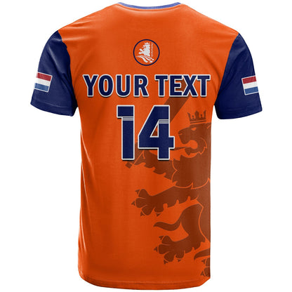 Custom Netherlands Cricket T Shirt ODI Simple Orange Style