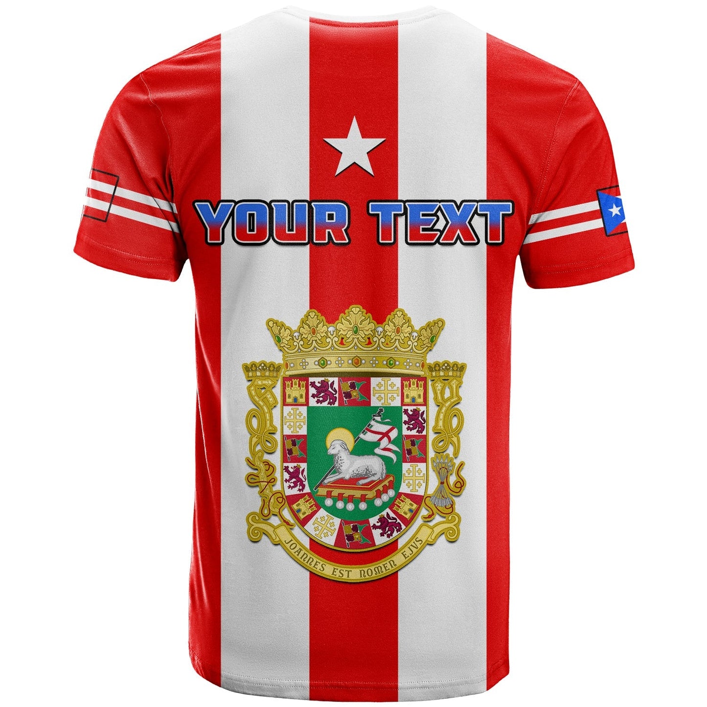 Custom Puerto Rico T Shirt Coat Of Arms Mix Flag