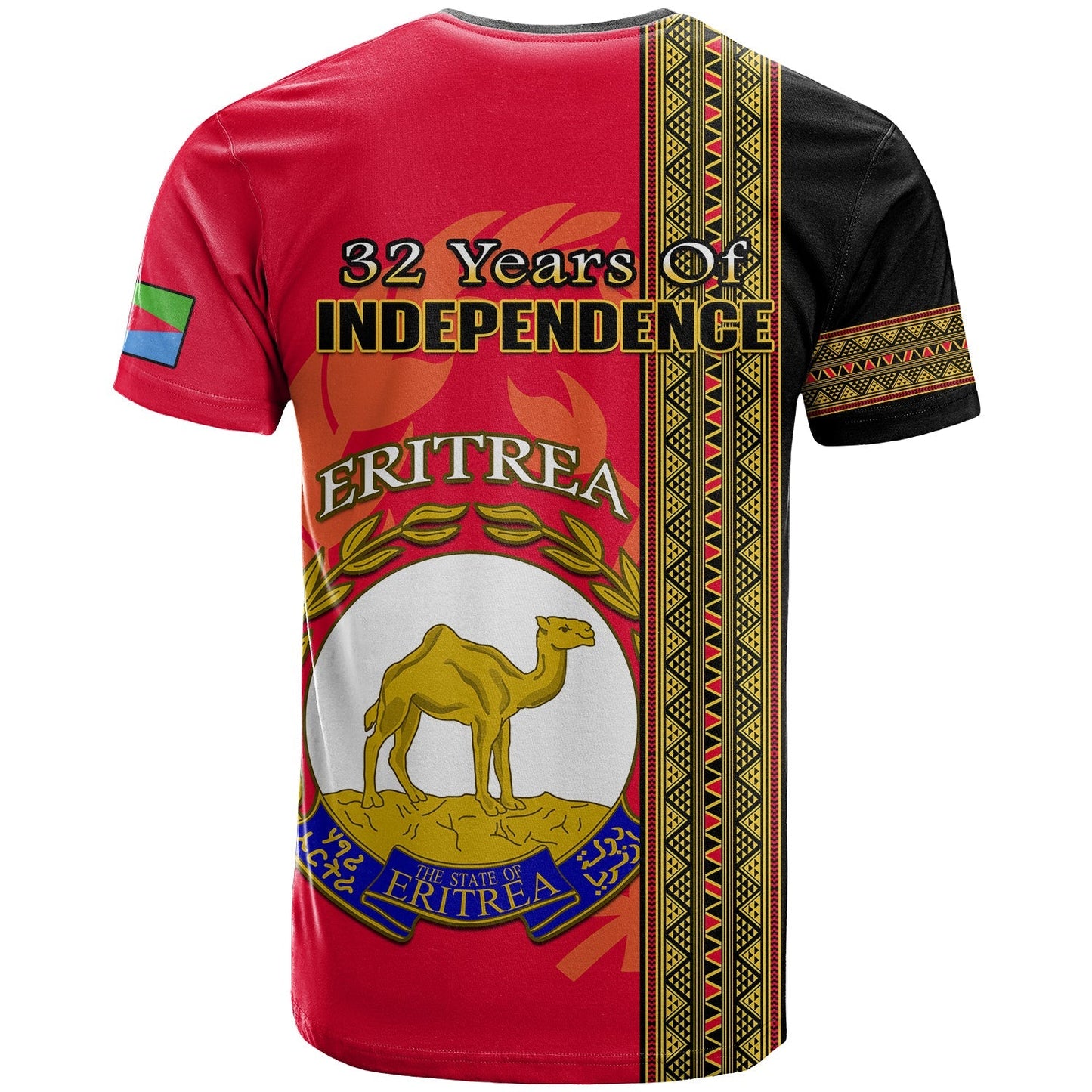 Eritrea T Shirt African Pattern Happy Independence Day Version Black