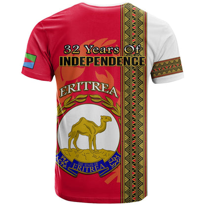 Eritrea T Shirt African Pattern Happy Independence Day Version White