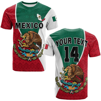 Custom Mexico T Shirt Mexican Aztec Pattern