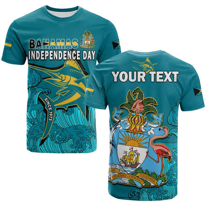 Custom Independence Day Bahamas T Shirt Blue Marlin Since 1973 Style