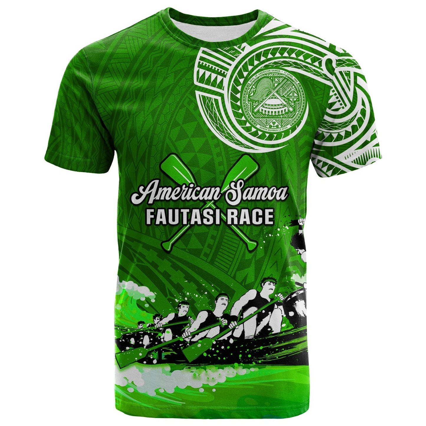 American Samoa T Shirt Fautasi Race Samoan Pattern Ver.02
