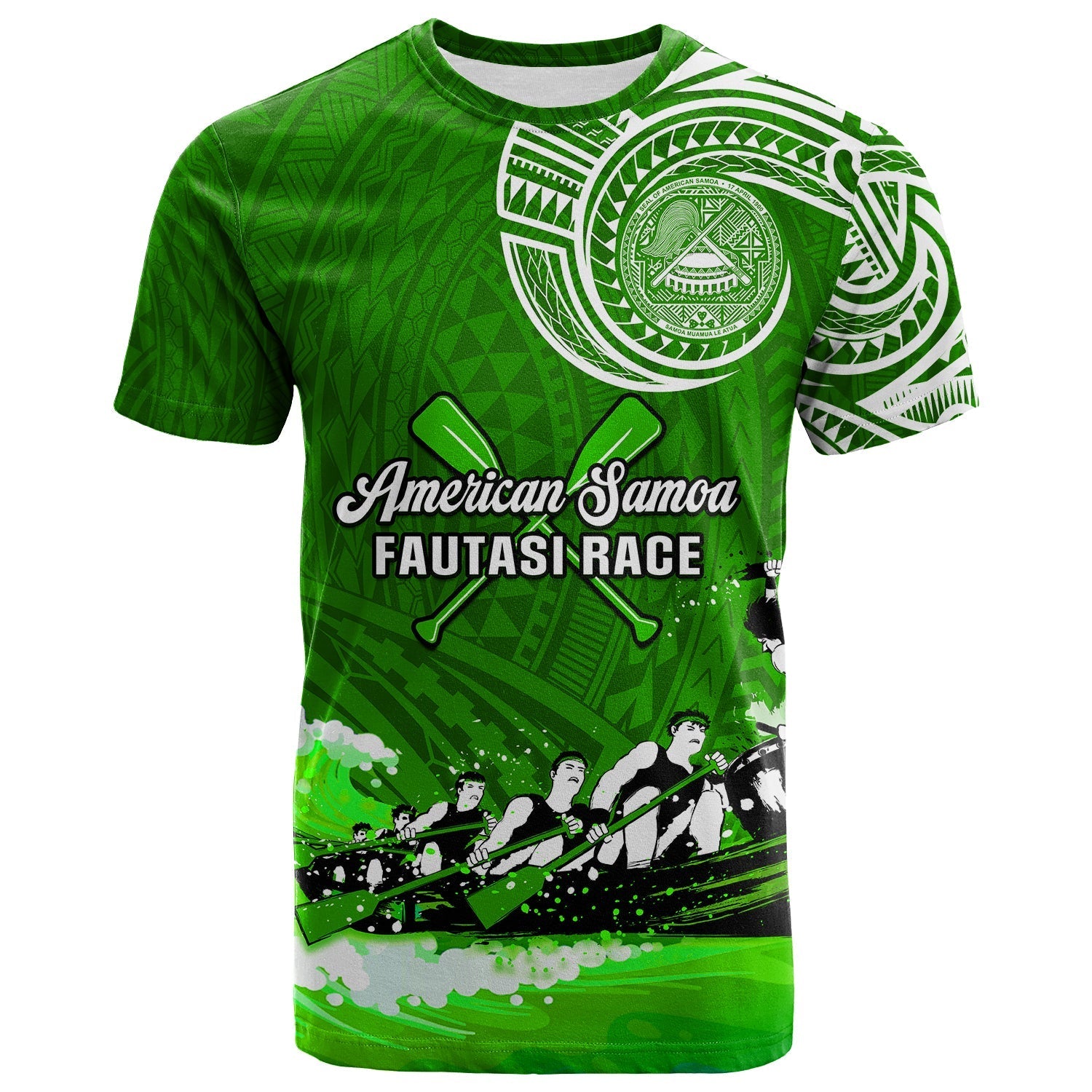 American Samoa T Shirt Fautasi Race Samoan Pattern Ver.02