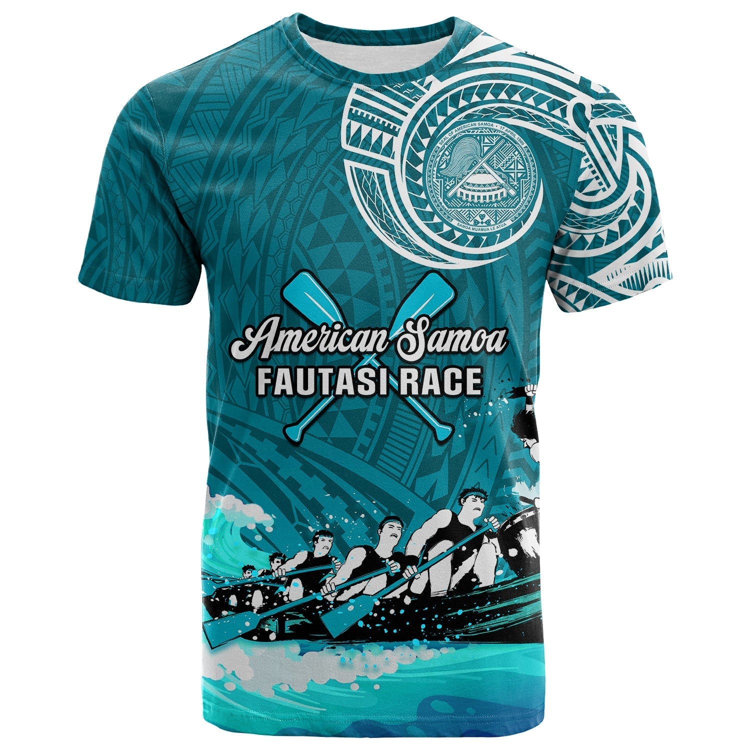 American Samoa T Shirt Fautasi Race Samoan Pattern Ver.03