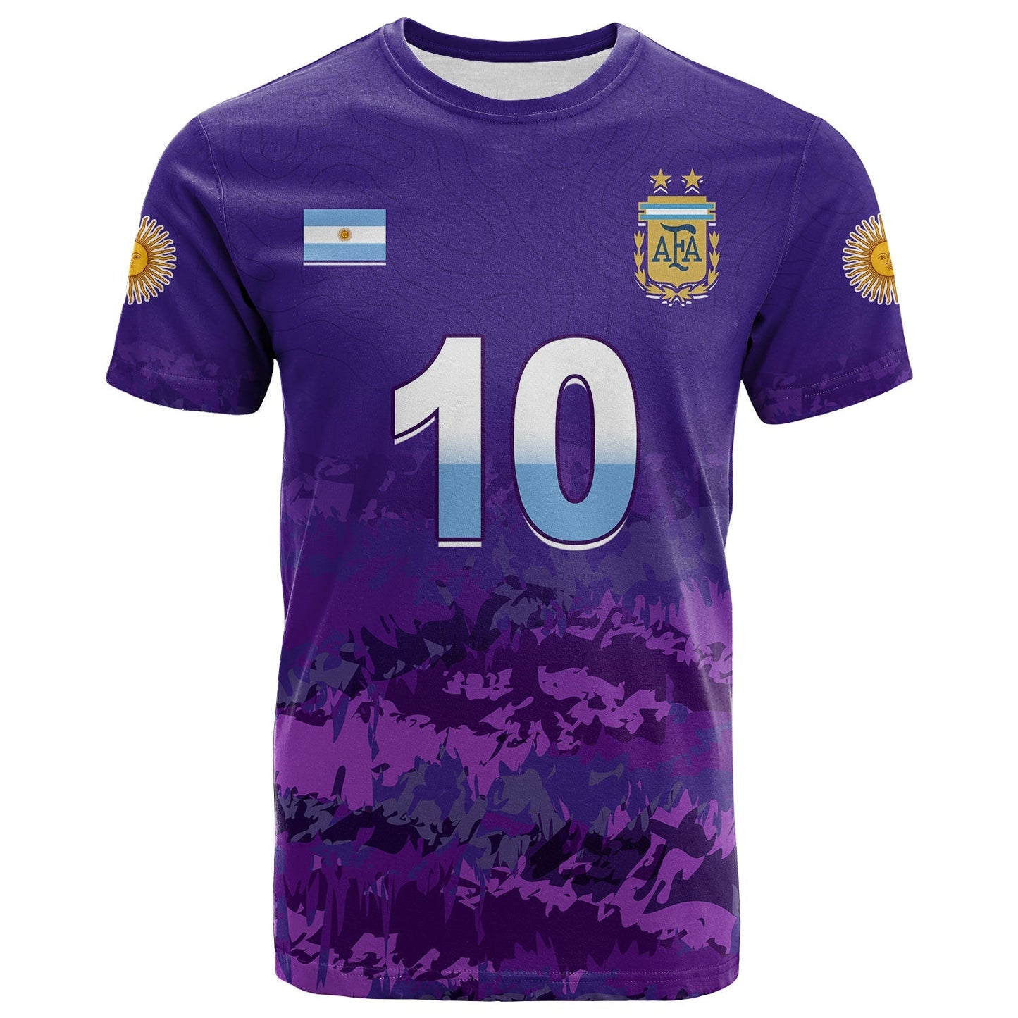 Custom Argentina Football T Shirt Go Champions La Albiceleste