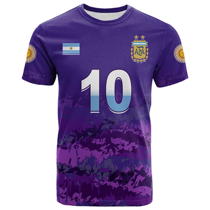 Custom Argentina Football T Shirt Go Champions La Albiceleste