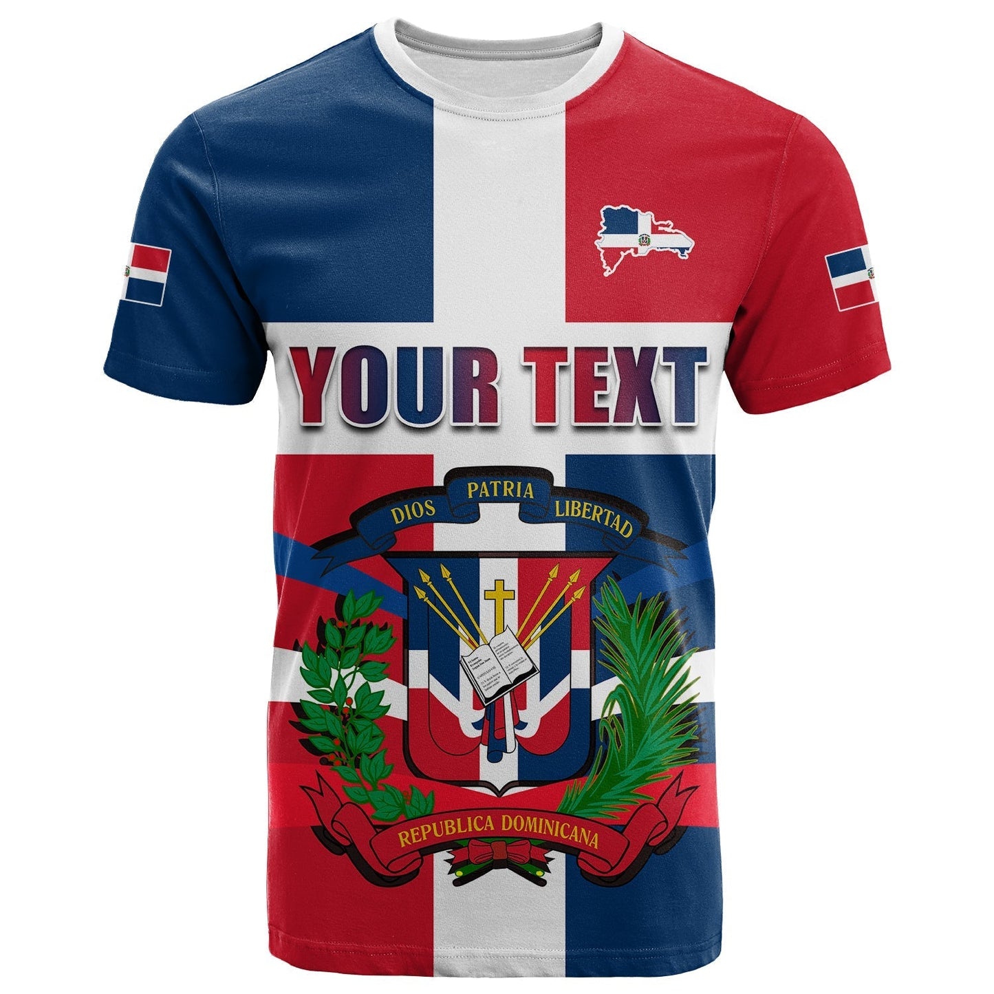 Custom Dominican Republic T Shirt Dominicana Proud Style Flag