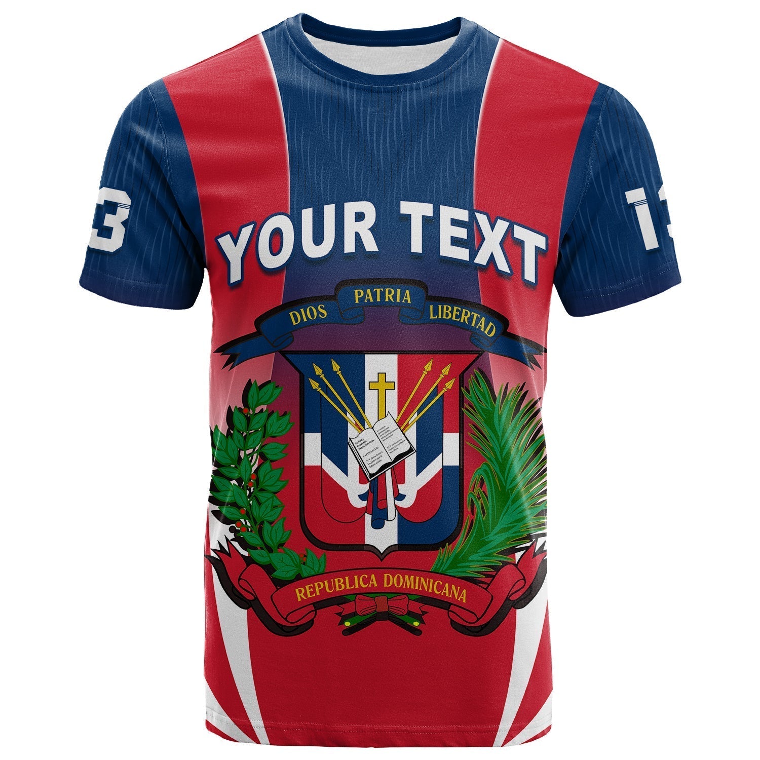 Custom Dominican Republic T Shirt Dominicana Style Sporty