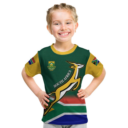 South Africa Rugby T Shirt Springboks Champion Bokke African Pattern Go Bokke