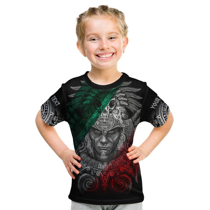 Custom Mexico T Shirt Warrior Eagle Aztec
