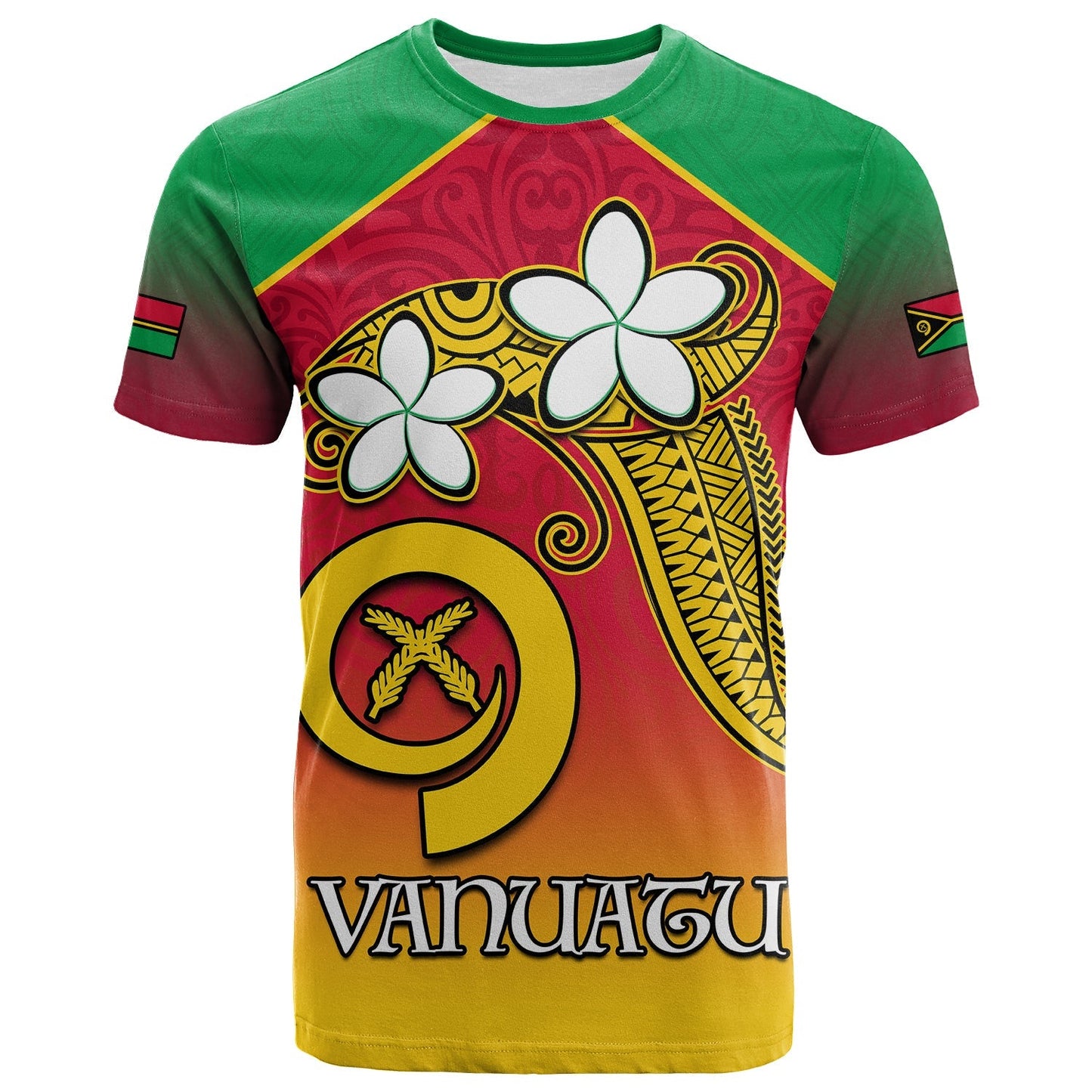 Vanuatu Novelty T Shirt Frangipani Tropical Spa Flower