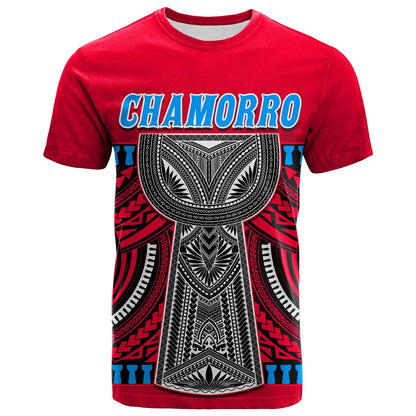 Guam Chamorro T Shirt Latte Stone Red Polynesian Haligi