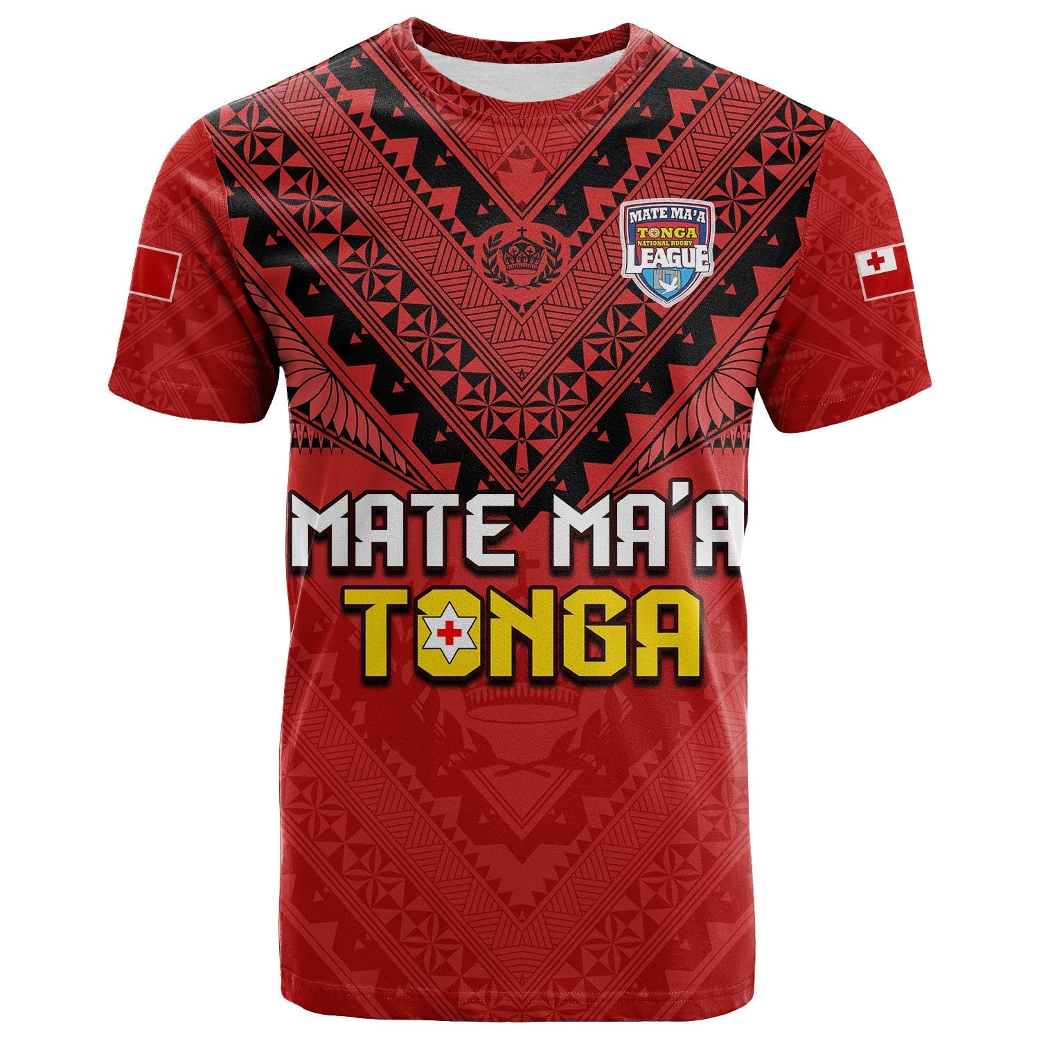 Tonga Rugby Mmt T Shirt Ngatu Mate Maa Tonga Simple