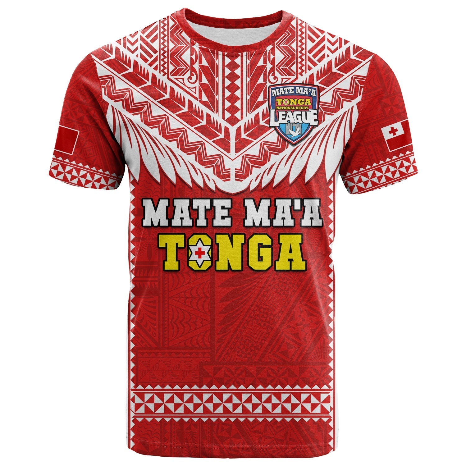 Tonga Rugby T Shirt Mate Maa Tonga Pacific Ngatu White