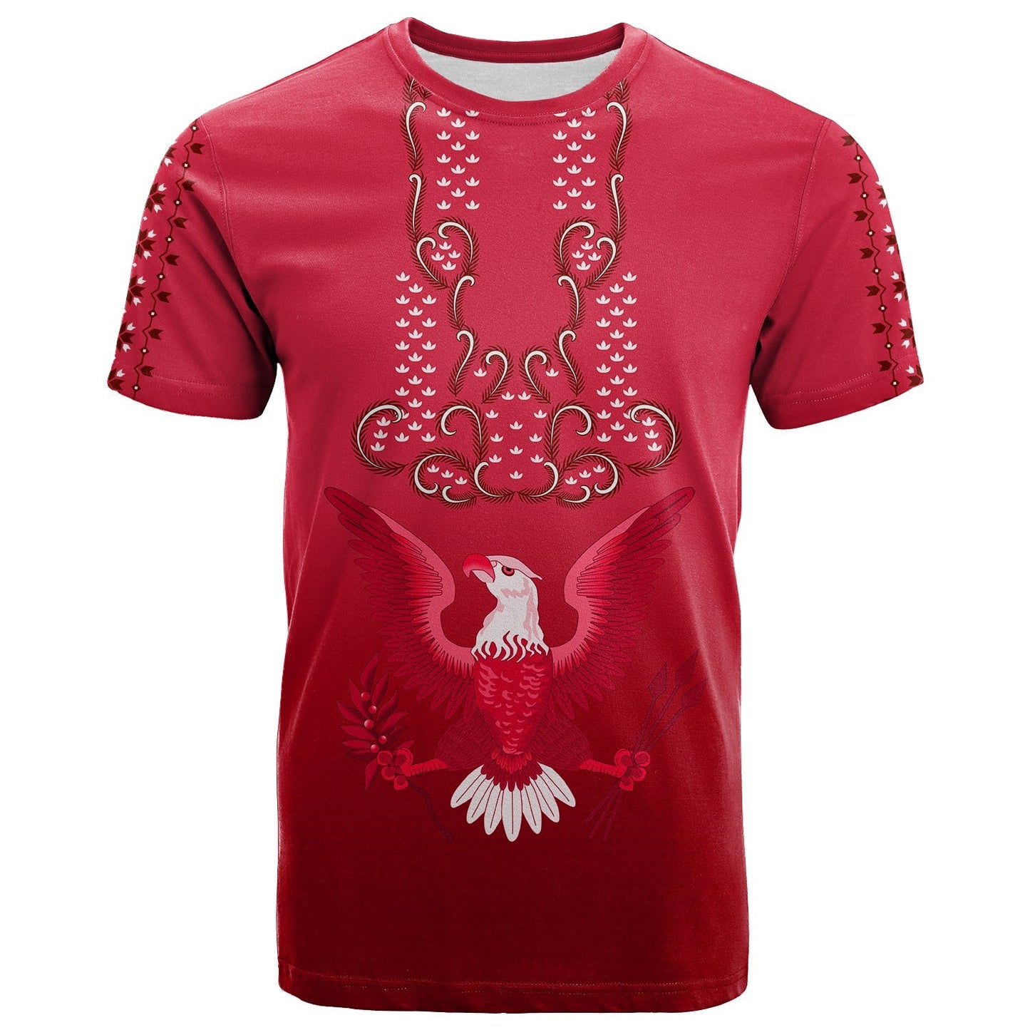 Custom Personalised Philippines T Shirt Sun Filipino Red Barong