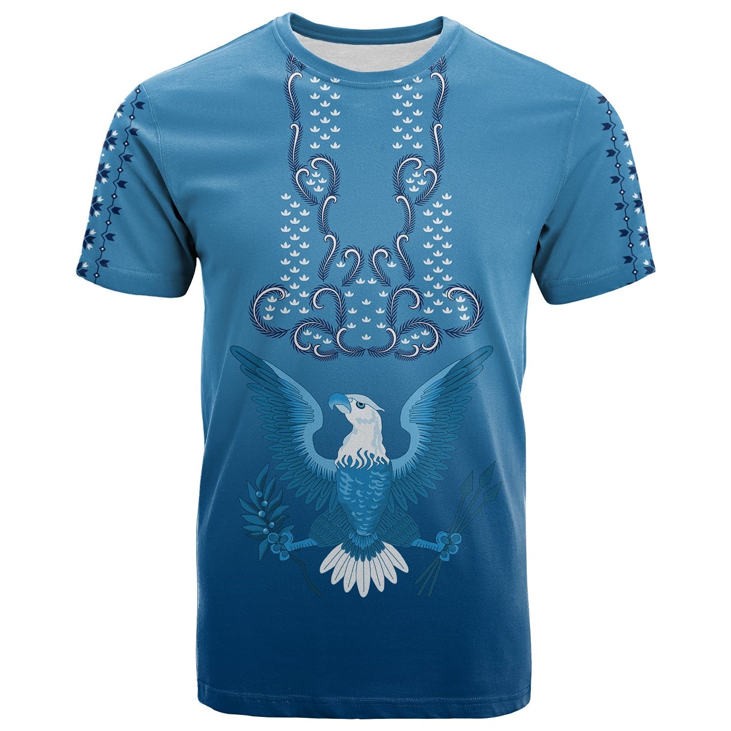 Philippines T Shirt Sun Filipino Blue Barong