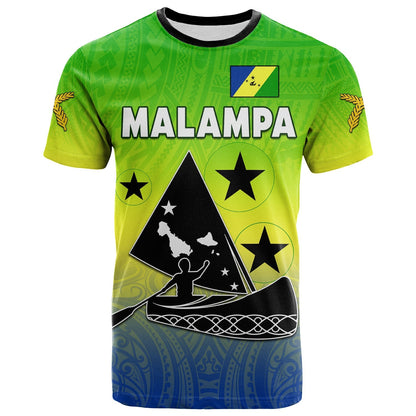 Malampa Province T Shirt Native Canoe Mix Vanuatu Pig Tusk Green Version