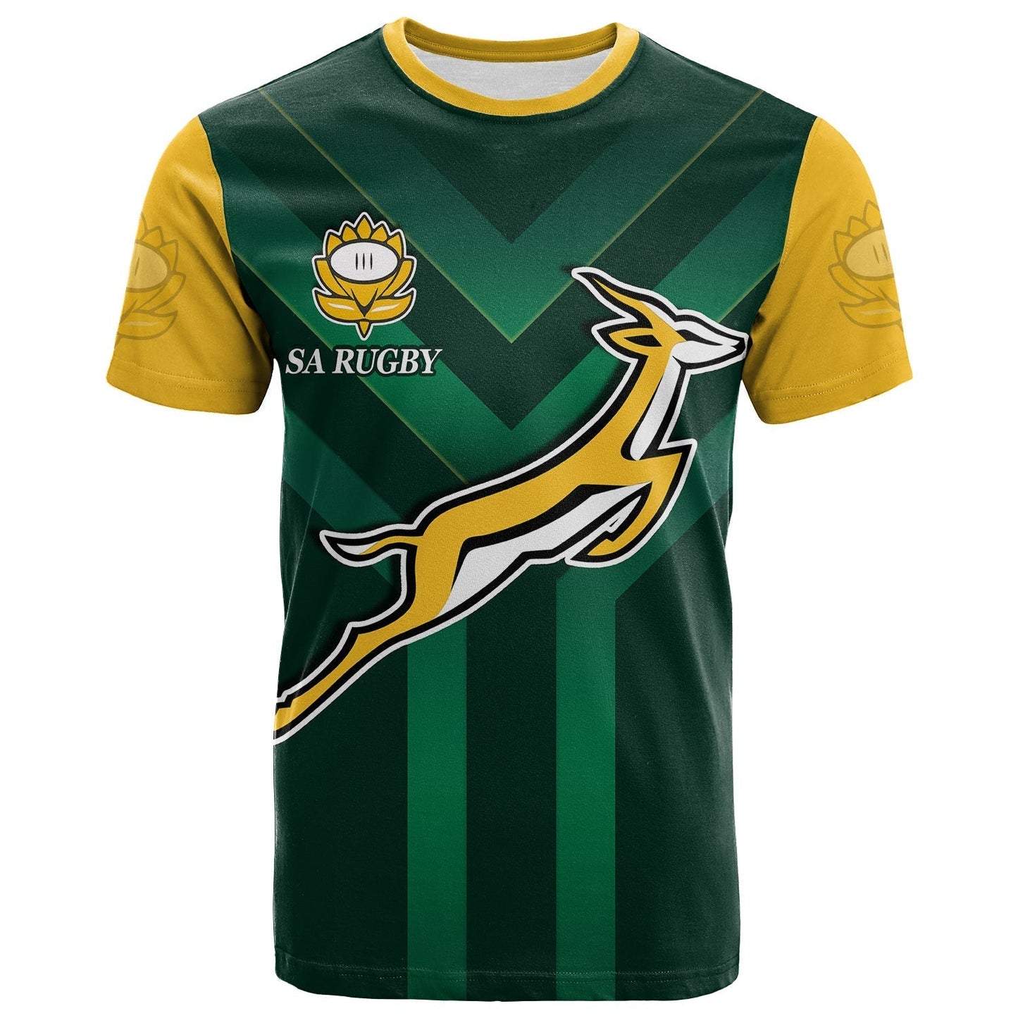 Custom South Africa Rugby T Shirt Springboks King Protea Go Bokke